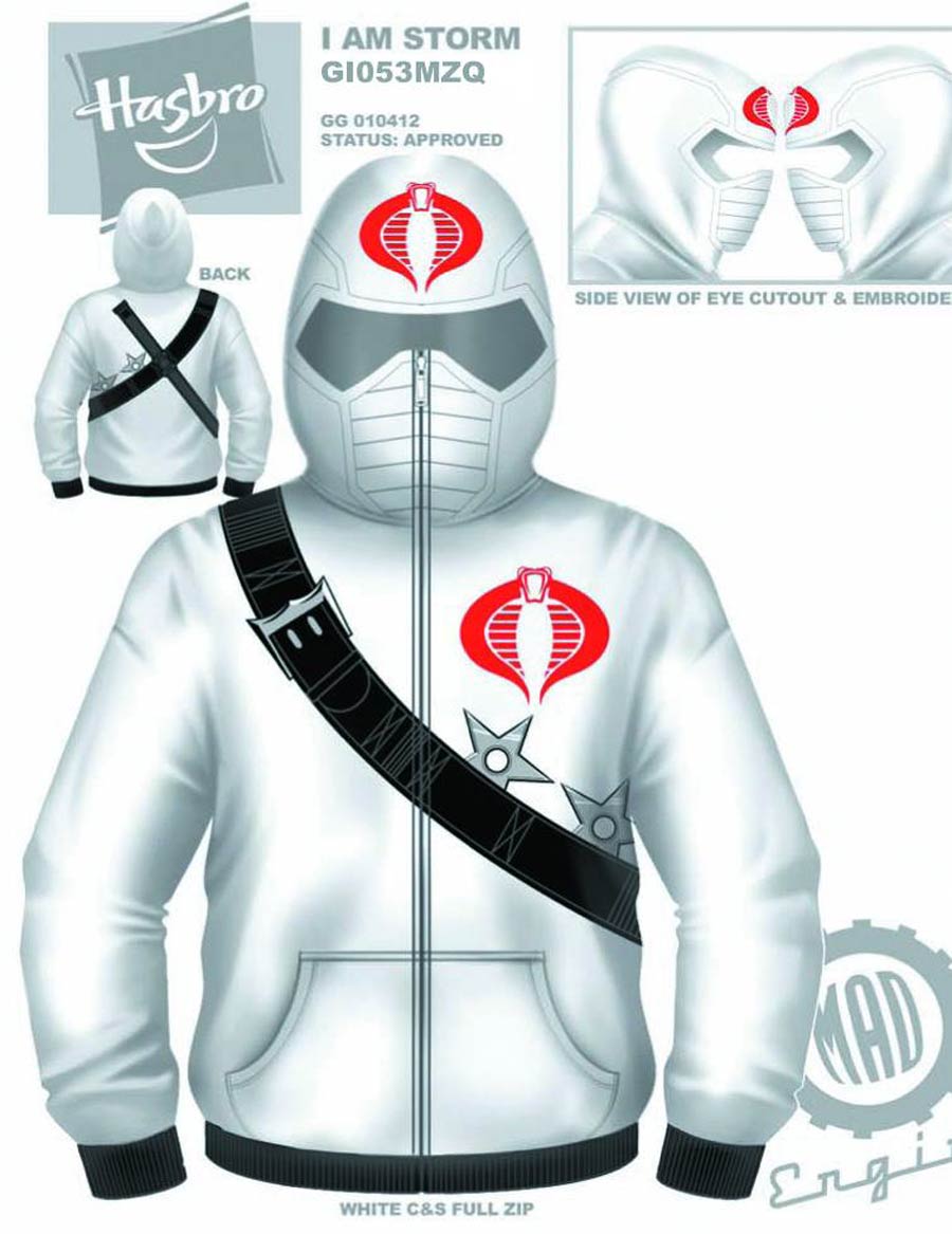 GI Joe I Am Storm Costume Hooded Fleece Small