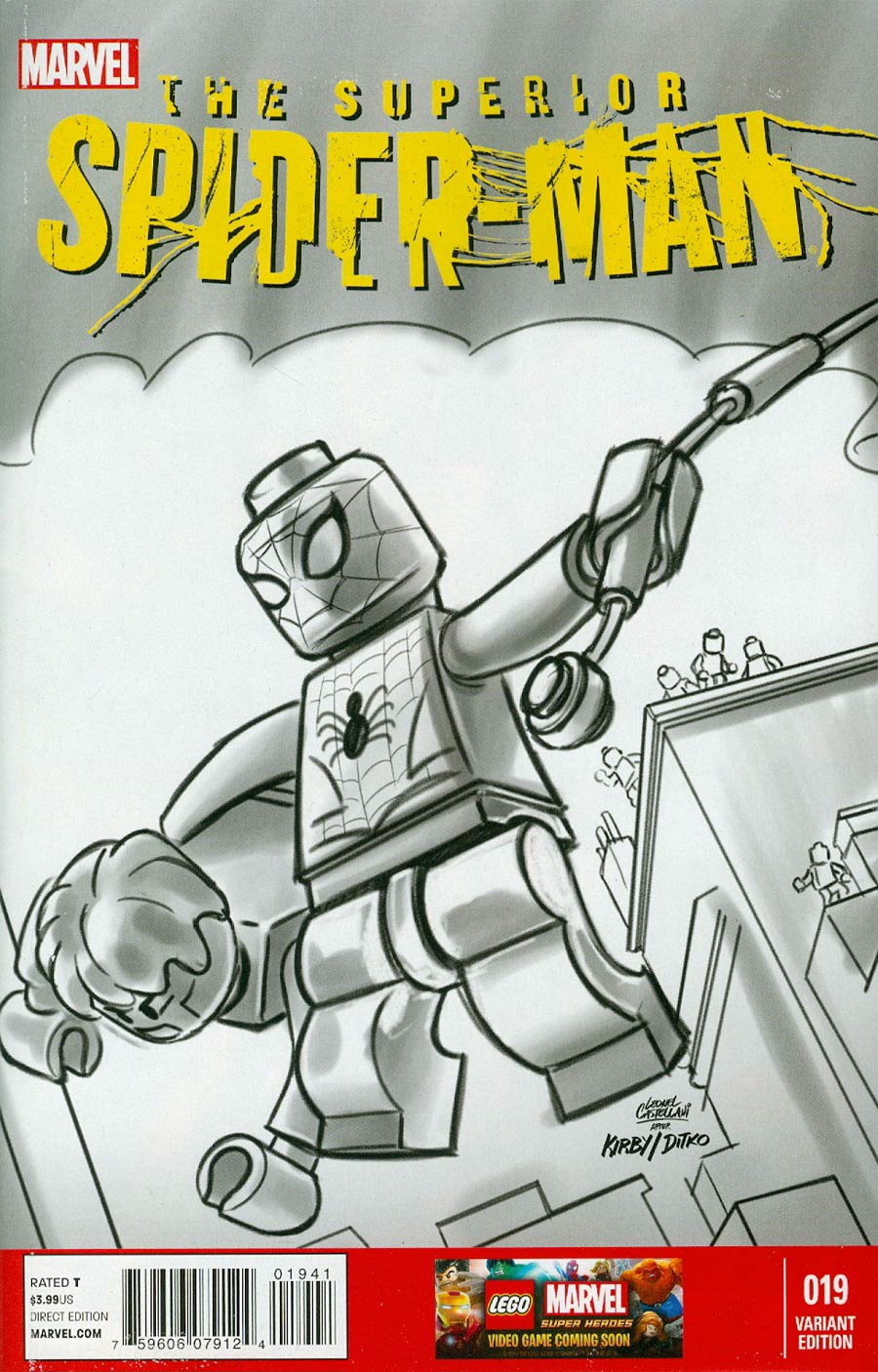 Superior Spider-Man #19 Cover D Incentive Leonel Castellani Lego Sketch Variant Cover