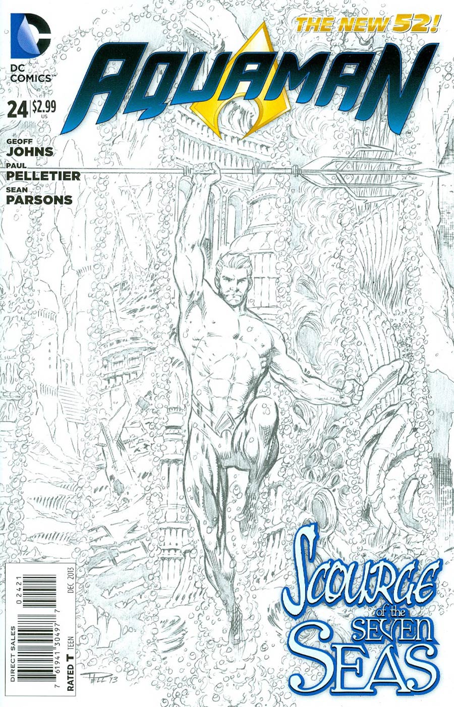 Aquaman Vol 5 #24 Cover B Incentive Paul Pelletier Sketch Cover