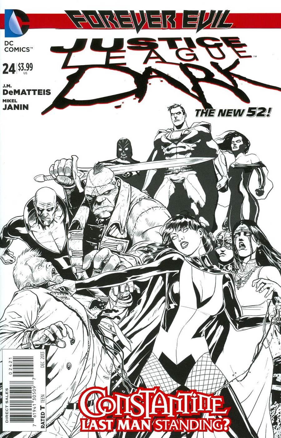 Justice League Dark #24 Cover B Incentive Mikel Janin Sketch Cover (Forever Evil Tie-In)