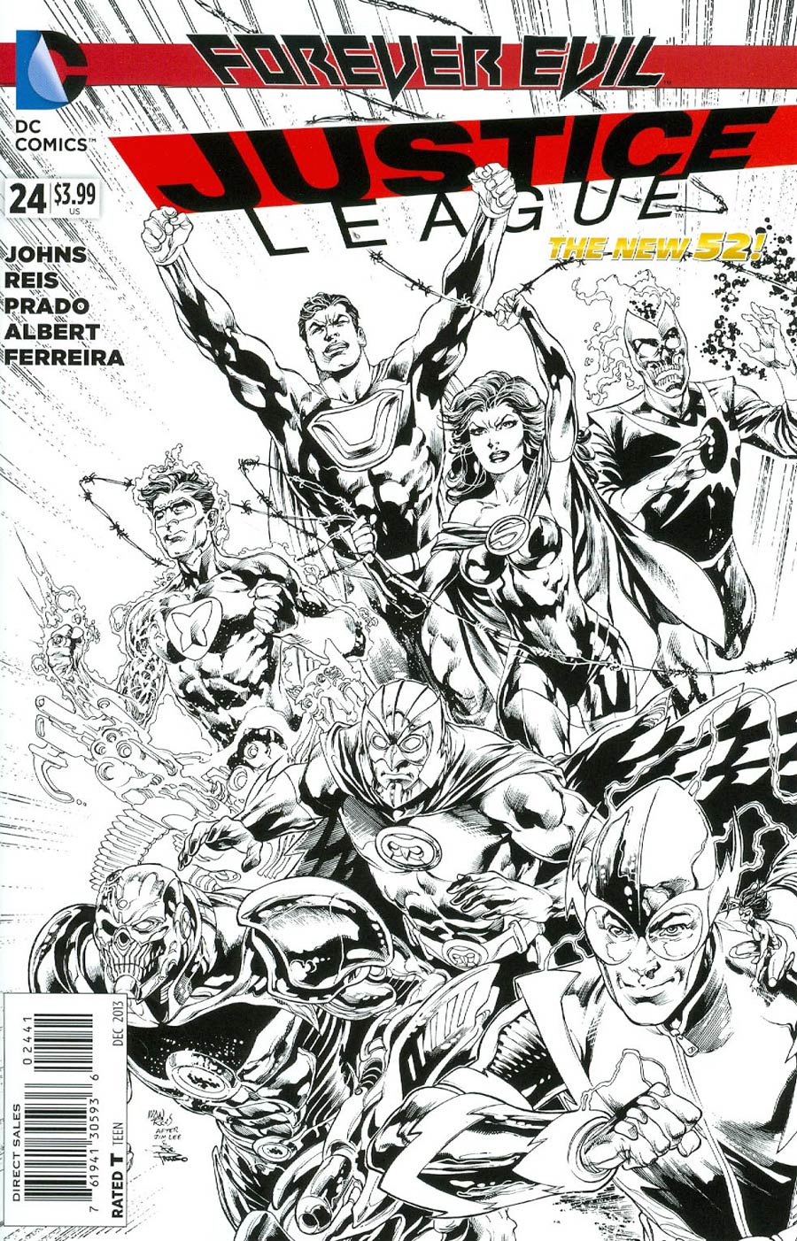 Justice League Vol 2 #24 Cover E Incentive Ivan Reis Sketch Cover (Forever Evil Tie-In)