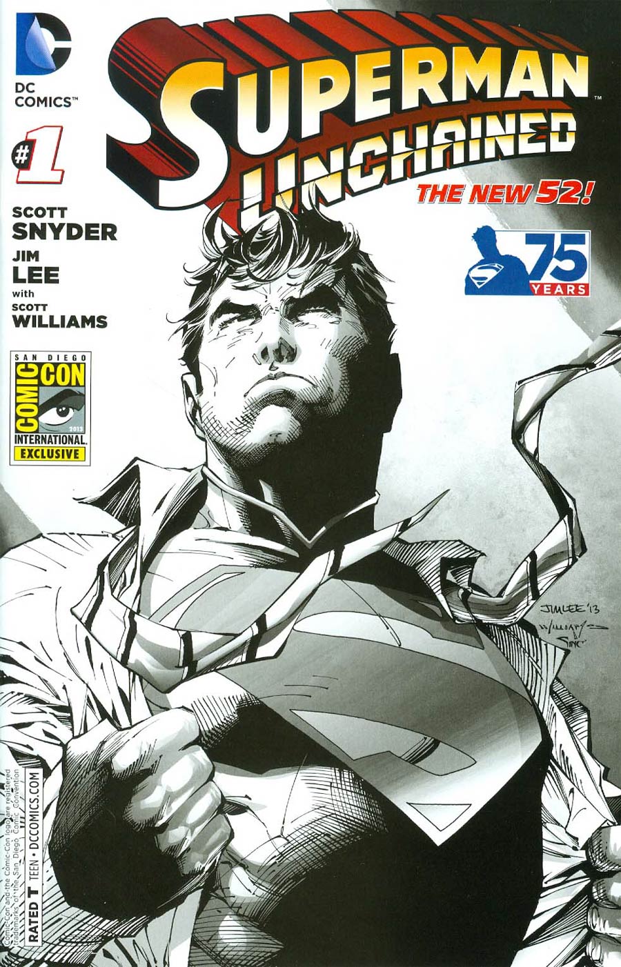 Superman Unchained #1 Cover O 2013 San Diego Comic-Con Exclusive Variant Cover