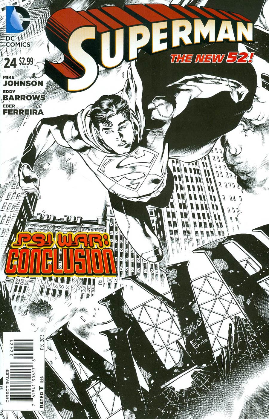 Superman Vol 4 #24 Cover B Incentive Eddy Barrows Sketch Cover