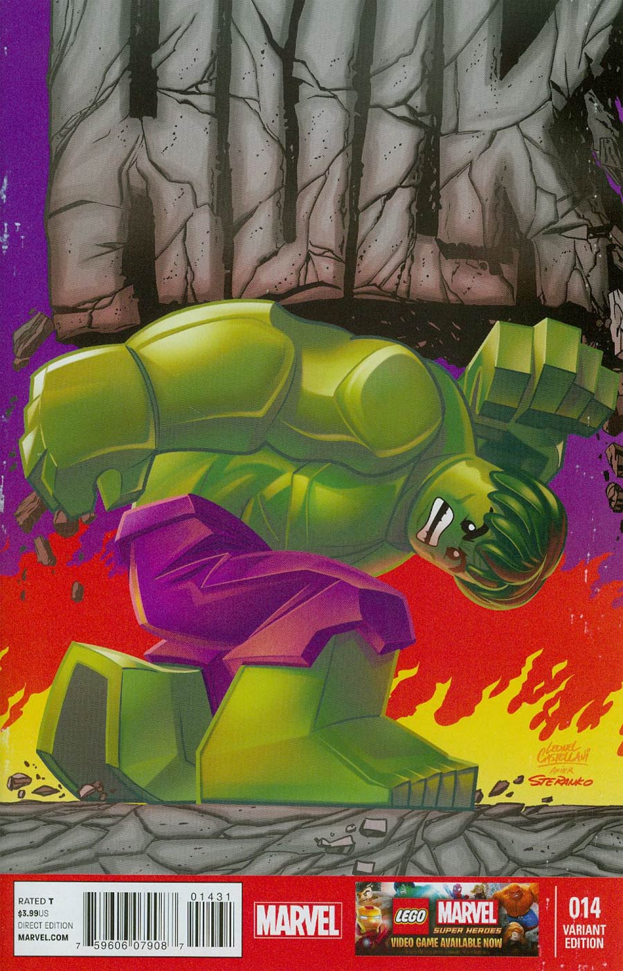 Indestructible Hulk #14 Cover C Incentive Leonel Castellani Lego Color Variant Cover