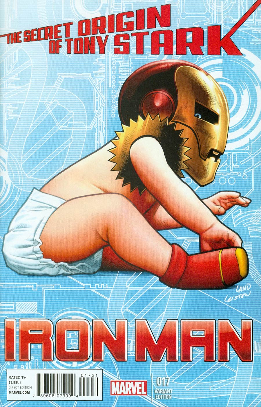 Iron Man Vol 5 #17 Cover B Incentive Greg Land Classified Baby Variant Cover