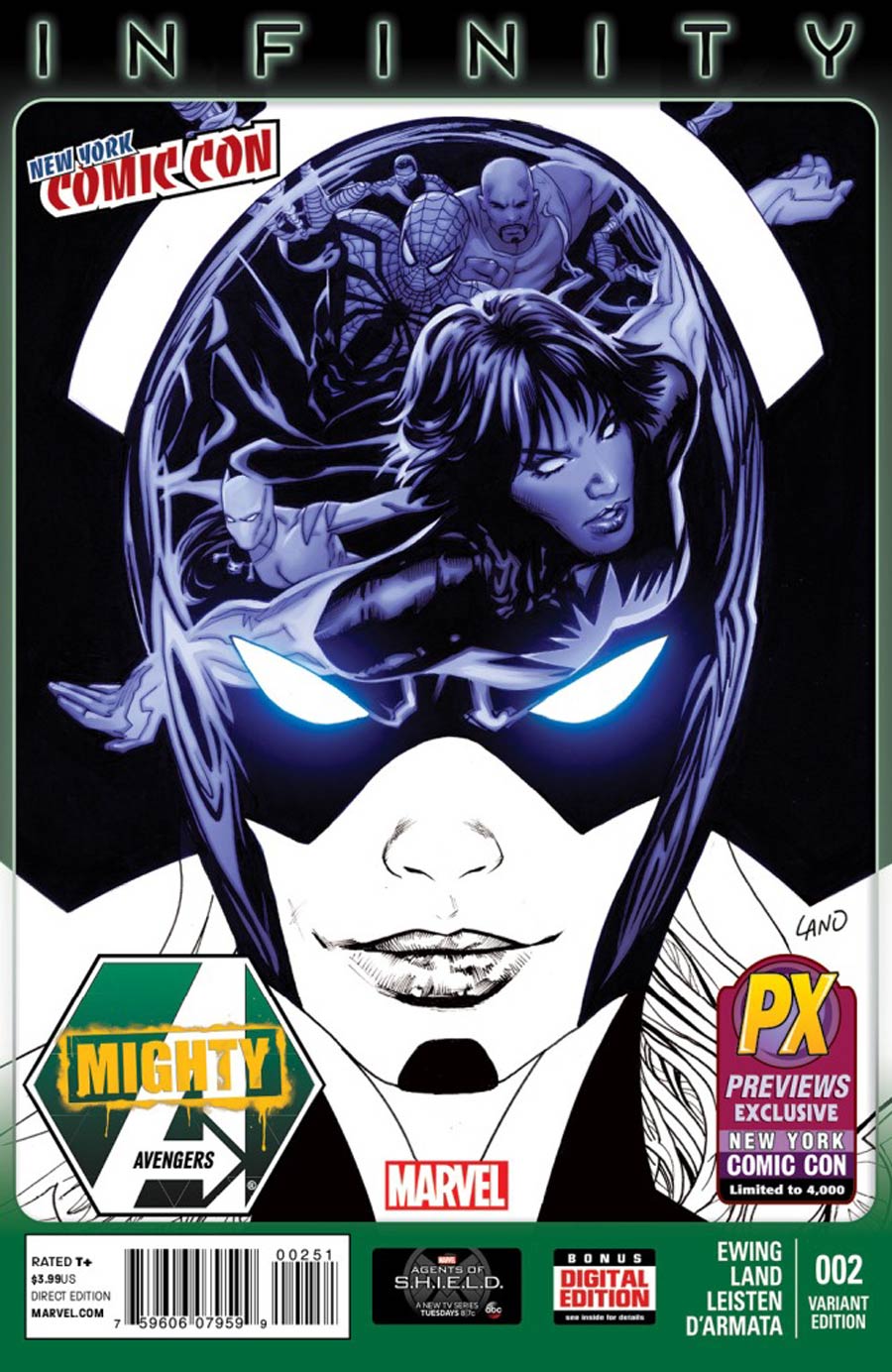 Mighty Avengers Vol 2 #2 Cover D NYCC Previews Exlusive Greg Land Cover (Infinity Tie-In)