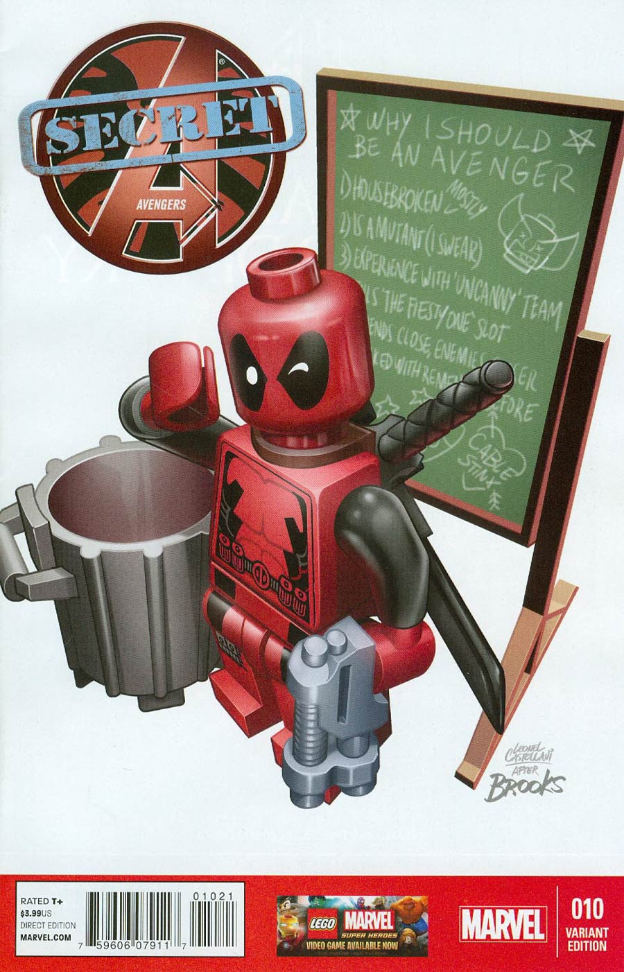 Secret Avengers Vol 2 #10 Cover B Incentive Leonel Castellani Lego Color Variant Cover (Infinity Tie-In)