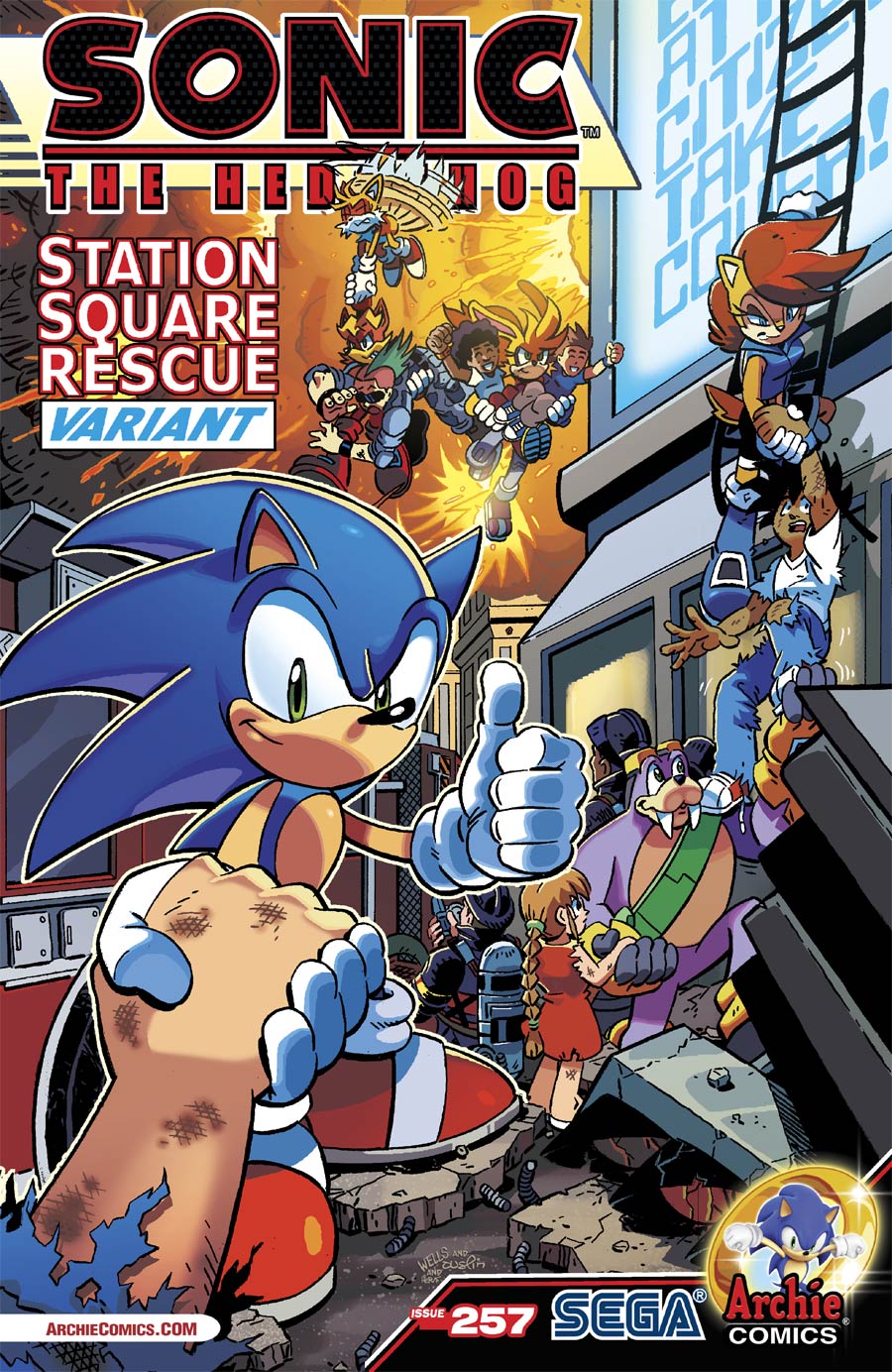 Sonic The Hedgehog Vol 2 #257 Cover B Variant Station Square Rescue Cover