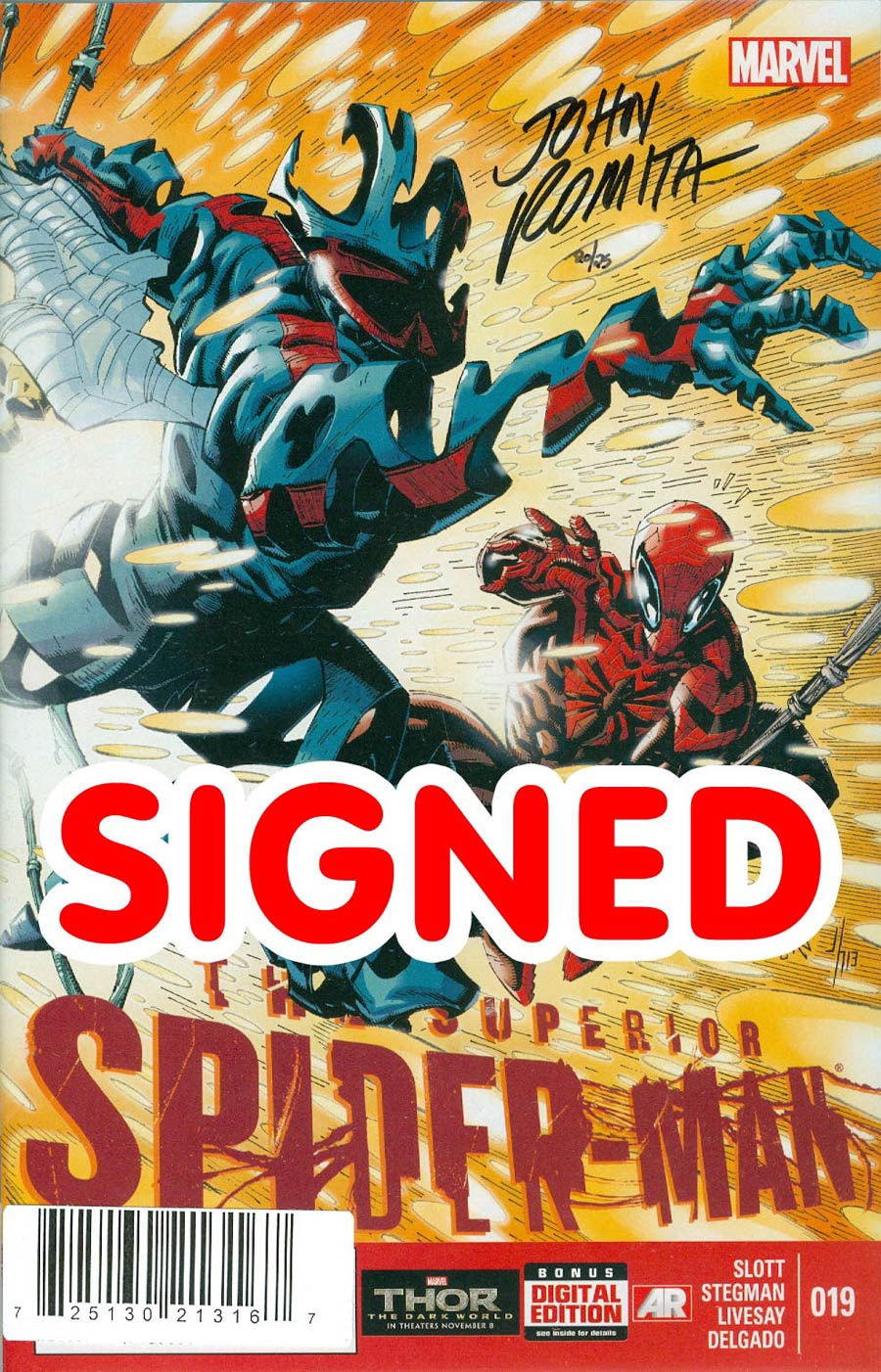 Superior Spider-Man #19 & 20 DF Signed By John Romita Sr