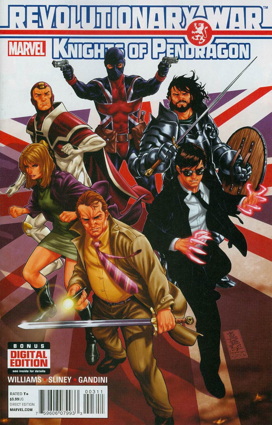 Revolutionary War Knights Of Pendragon #1 Cover A Regular Mark Brooks Cover (Revolutionary War Part 3)