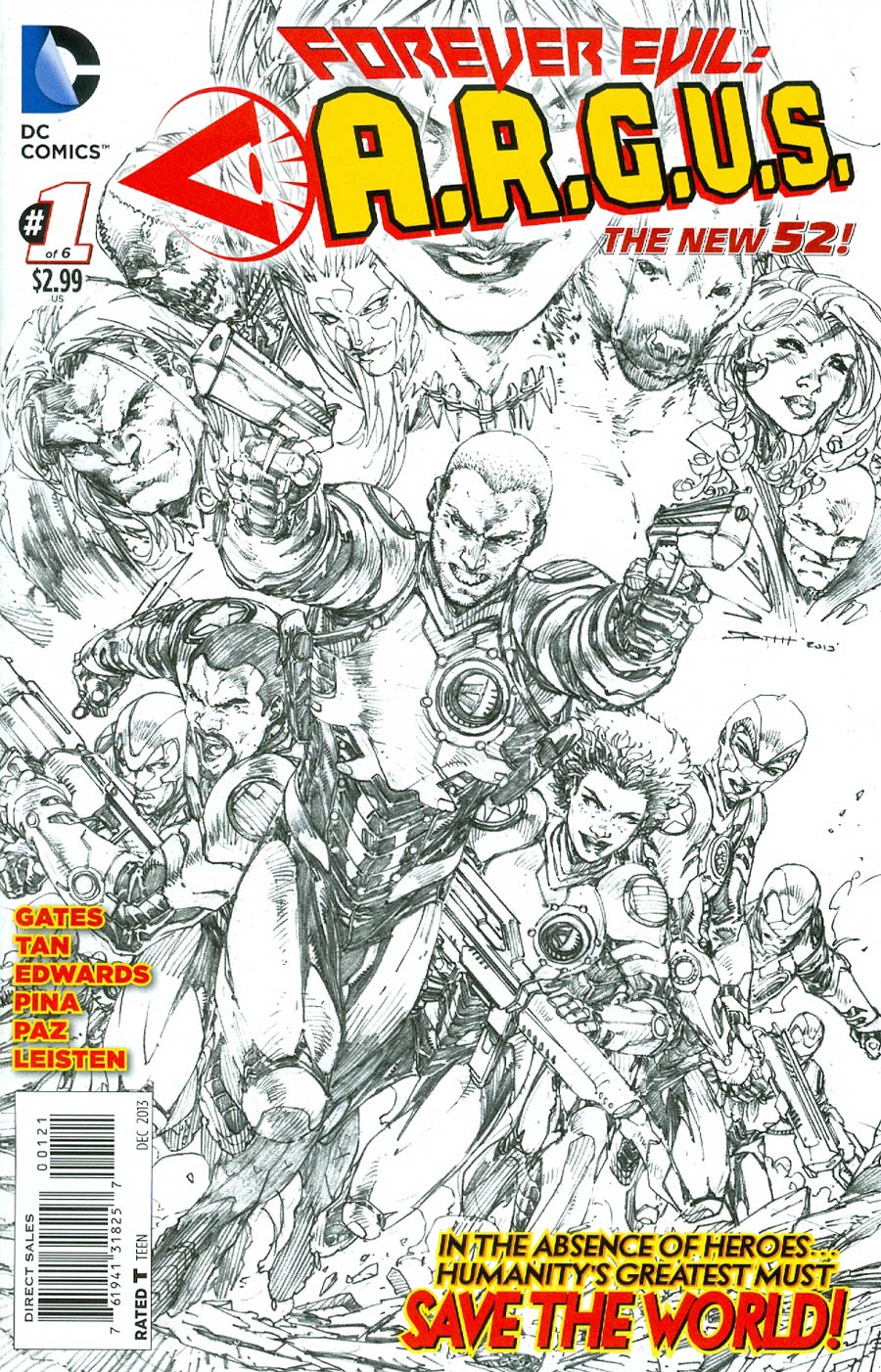 Forever Evil A.R.G.U.S. #1 Cover B Incentive Brett Booth Sketch Cover