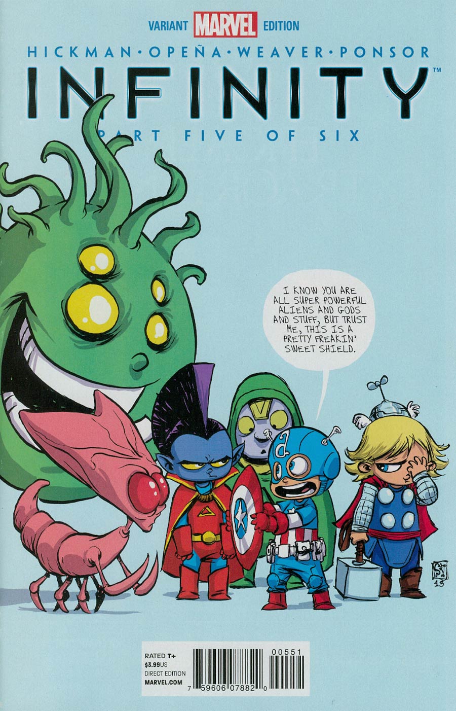 Infinity #5 Cover B Variant Skottie Young Baby Cover