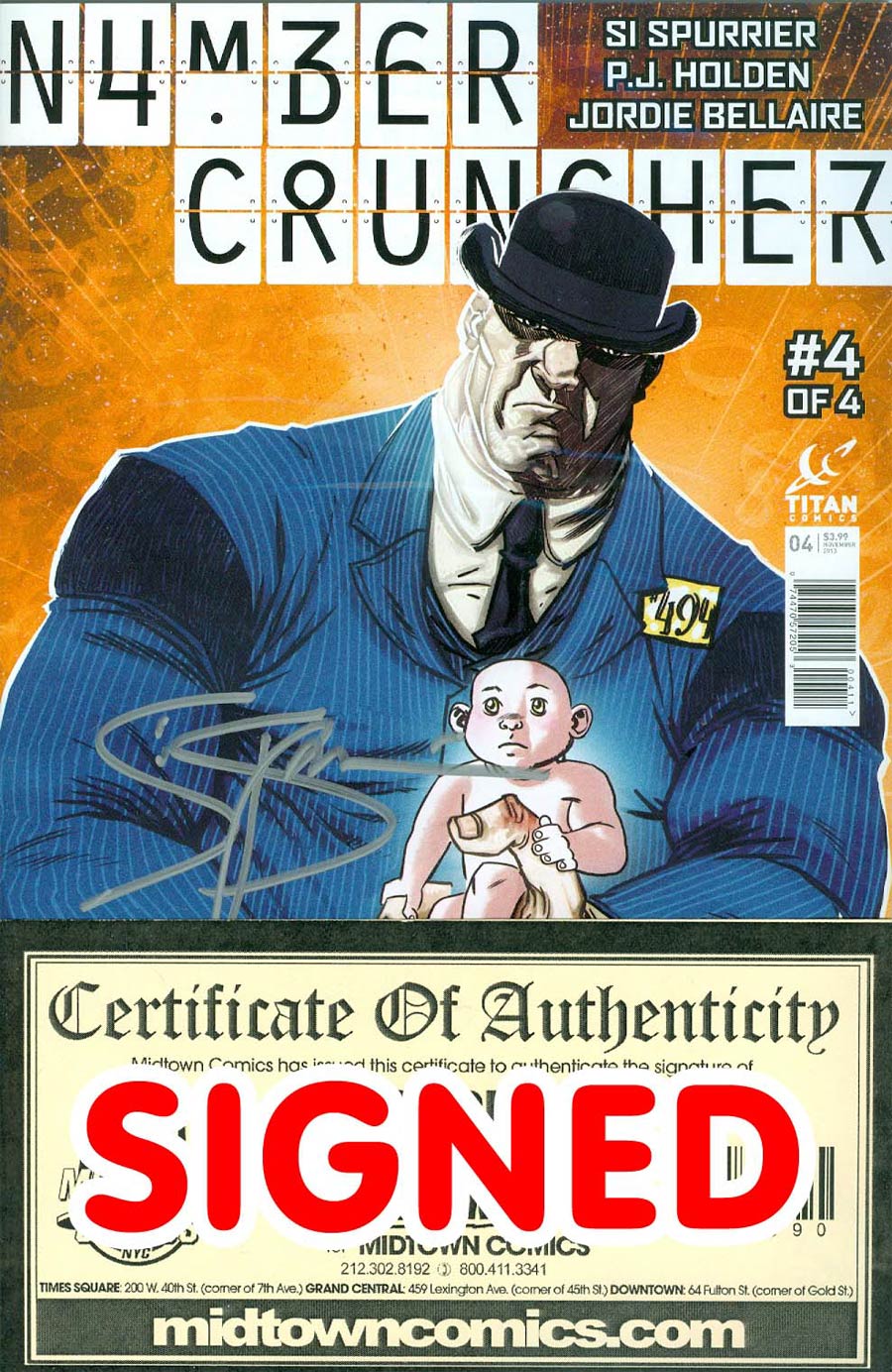 Numbercruncher #4 Cover B Signed By Si Spurrier