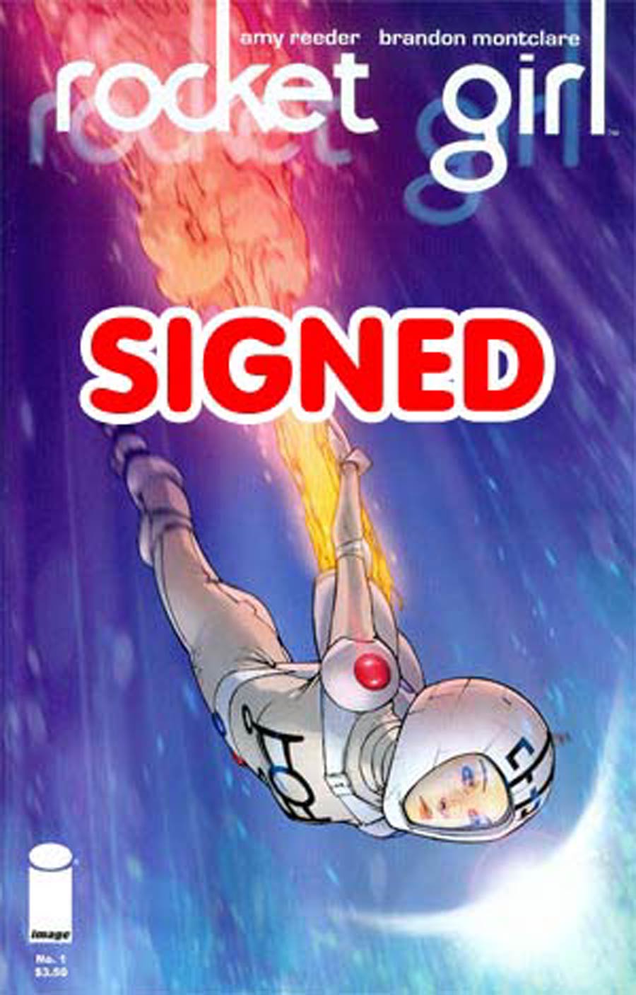 Rocket Girl #1 Cover C 1st Ptg Signed By Brandon Montclare & Amy Reeder