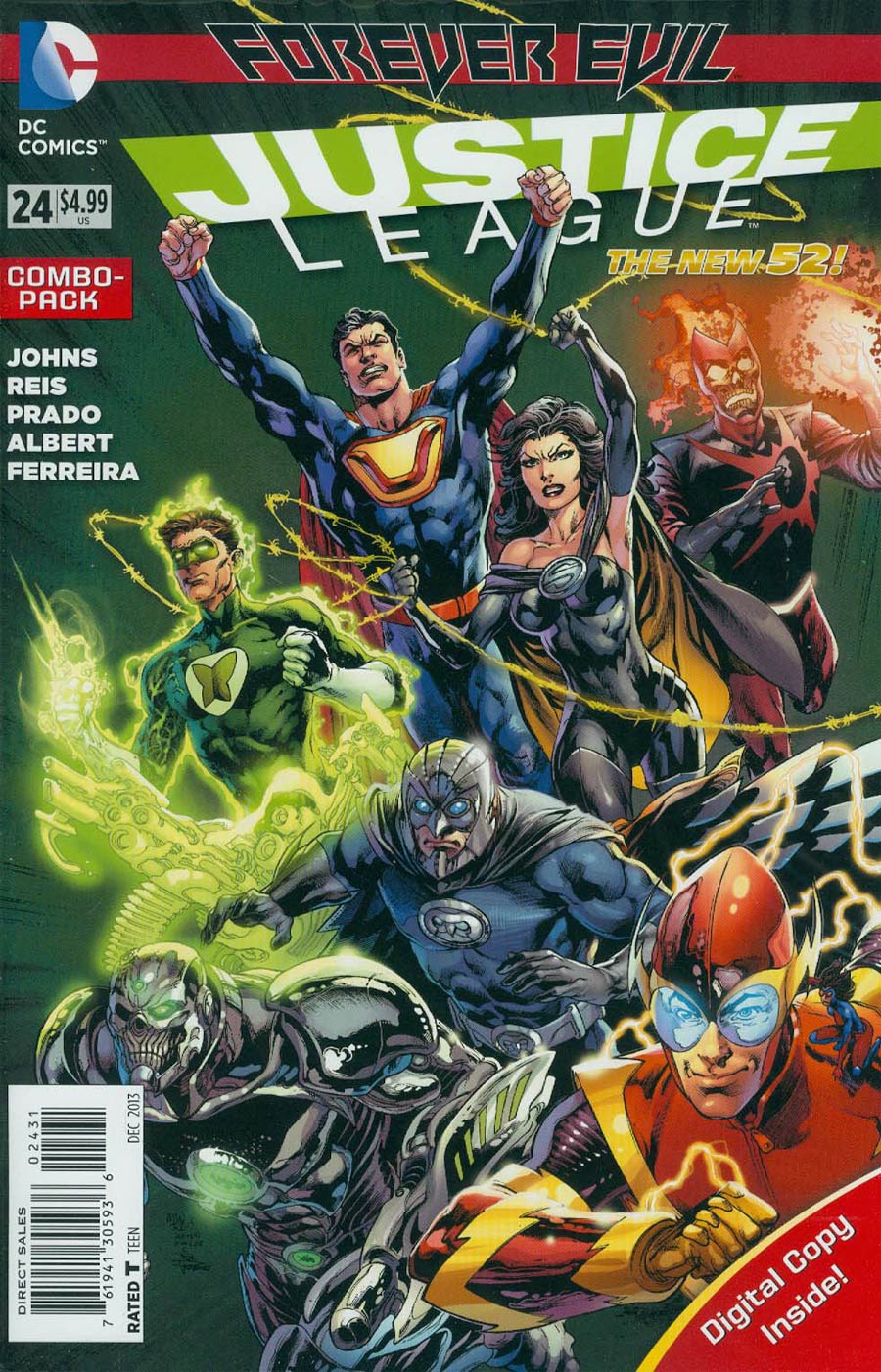 Justice League Vol 2 #24 Cover C Combo Pack Without Polybag (Forever Evil Tie-In)