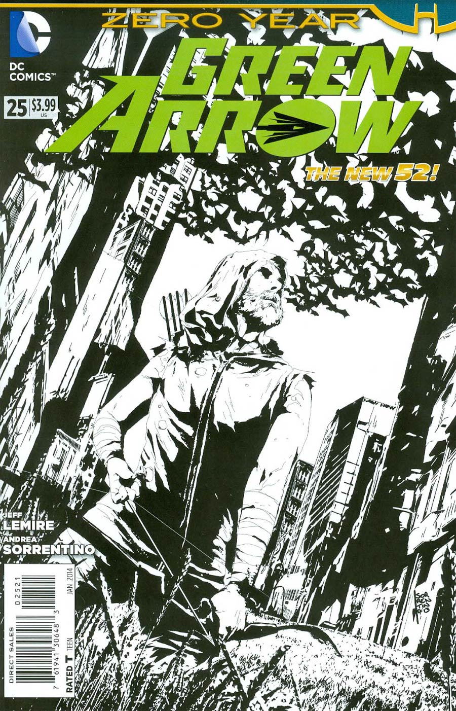 Green Arrow Vol 6 #25 Cover B Incentive Andrea Sorrentino Sketch Cover (Batman Zero Year Tie-In)
