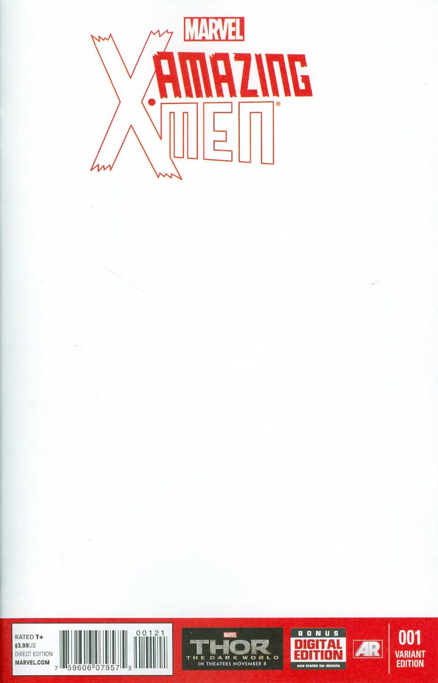 Amazing X-Men Vol 2 #1 Cover B Variant Blank Cover