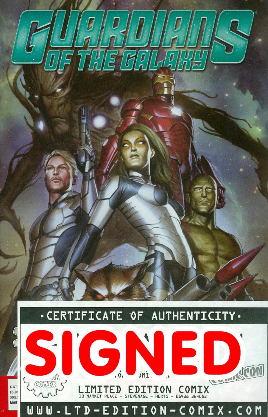 Guardians Of The Galaxy Vol 3 #1 Cover P Limited Edition Comix Exclusive Adi Granov Variant Cover Signed By Adi Granov