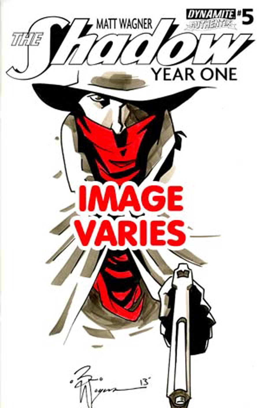 Shadow Year One #5 Cover J Incentive Matt Wagner Hand-Drawn Sketch Variant Cover