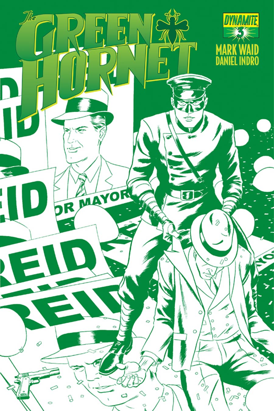 Mark Waids Green Hornet #3 Cover E High-End Paolo Rivera Emerald Green Ultra-Limited Cover (ONLY 50 COPIES IN EXISTENCE!)