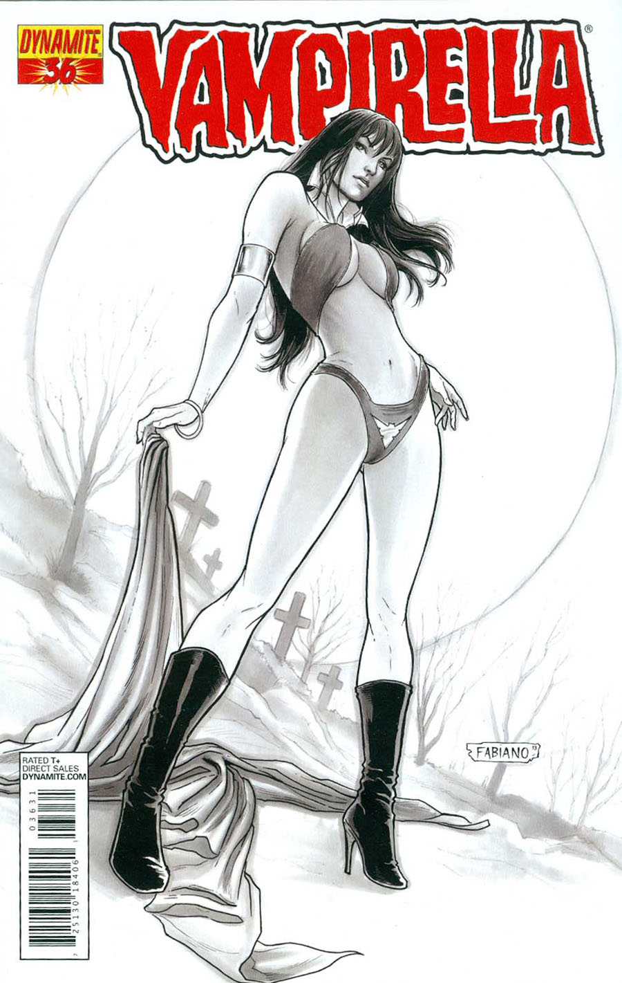 Vampirella Vol 4 #36 Cover C High-End Fabiano Neves Black & White Ultra-Limited Cover (ONLY 50 COPIES IN EXISTENCE!)