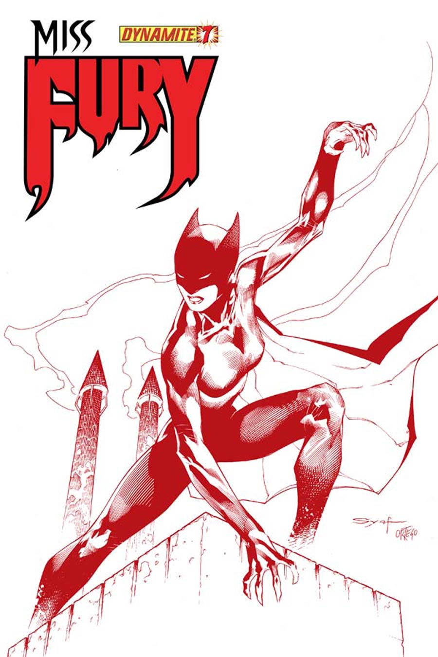 Miss Fury Vol 2 #7 Cover H High-End Ardian Syaf Blood Red Ultra-Limited Cover Cover (ONLY 75 COPIES IN EXISTENCE!)