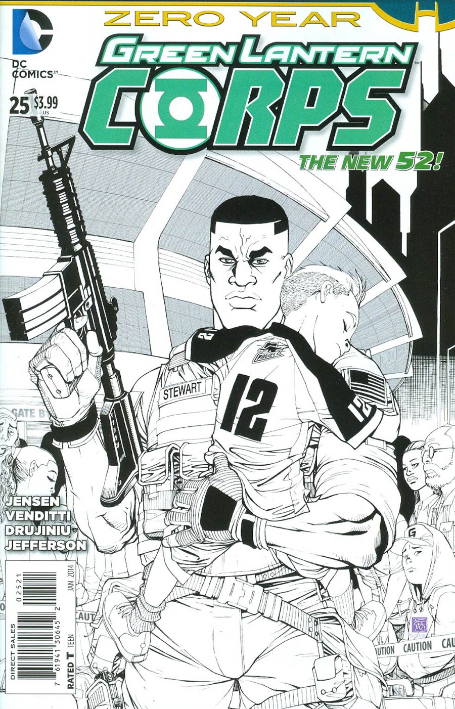Green Lantern Corps Vol 3 #25 Cover B Incentive Bernard Chang Sketch Cover (Batman Zero Year Tie-In)