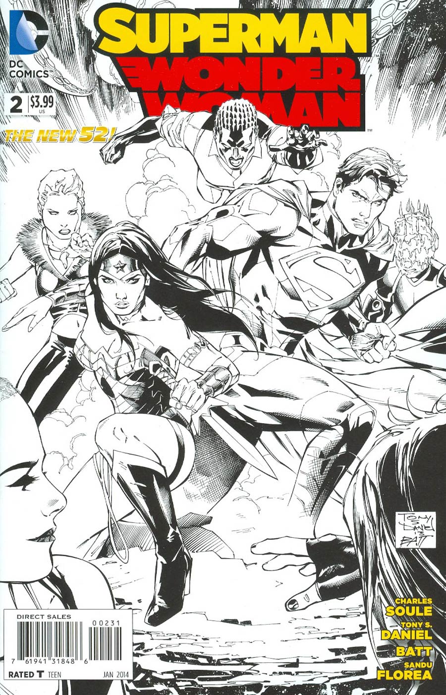 Superman Wonder Woman #2 Cover E Incentive Tony S Daniel Sketch Cover