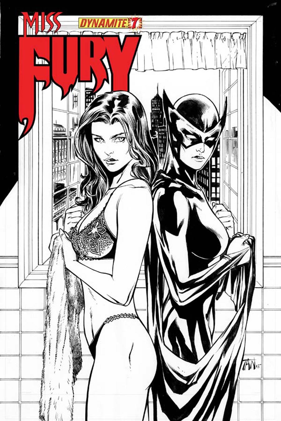 Miss Fury Vol 2 #7 Cover F Incentive Billy Tan Black & White Cover