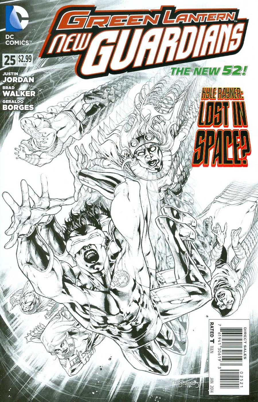 Green Lantern New Guardians #25 Cover B Incentive Stephen Segovia Sketch Cover