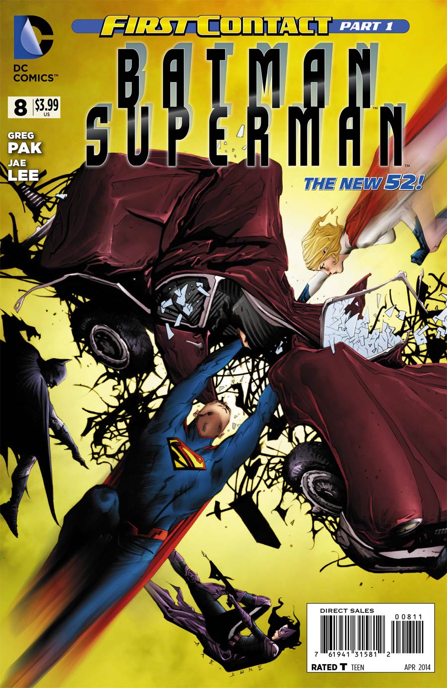 Batman Superman #8 Cover A Regular Jae Lee Cover (First Contact Part 1)