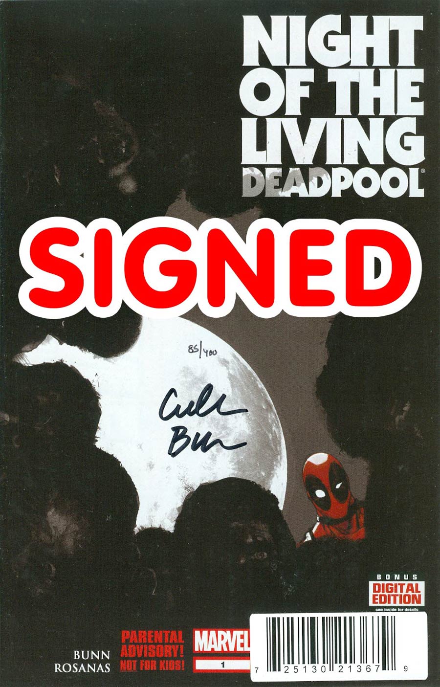 Night Of The Living Deadpool #1 Cover B DF Signed By Cullen Bunn