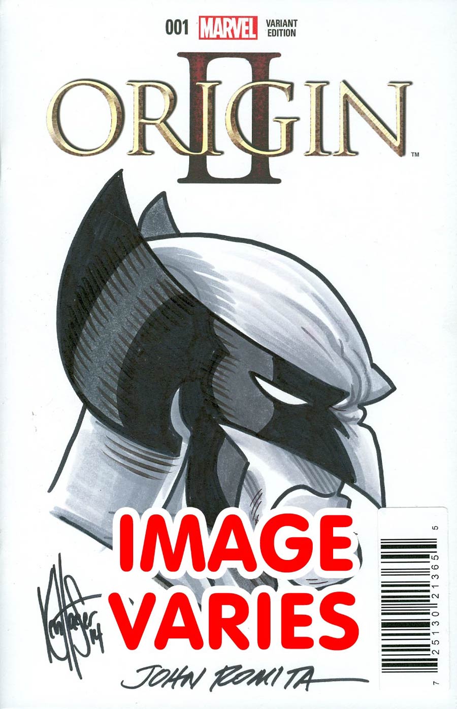 Origin II #1 Cover H DF Ken Haeser Remarked Edition Signed By John Romita Sr