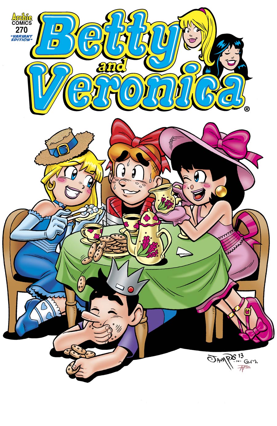 Betty & Veronica #270 Cover B Variant Chibi Tea Party Cover