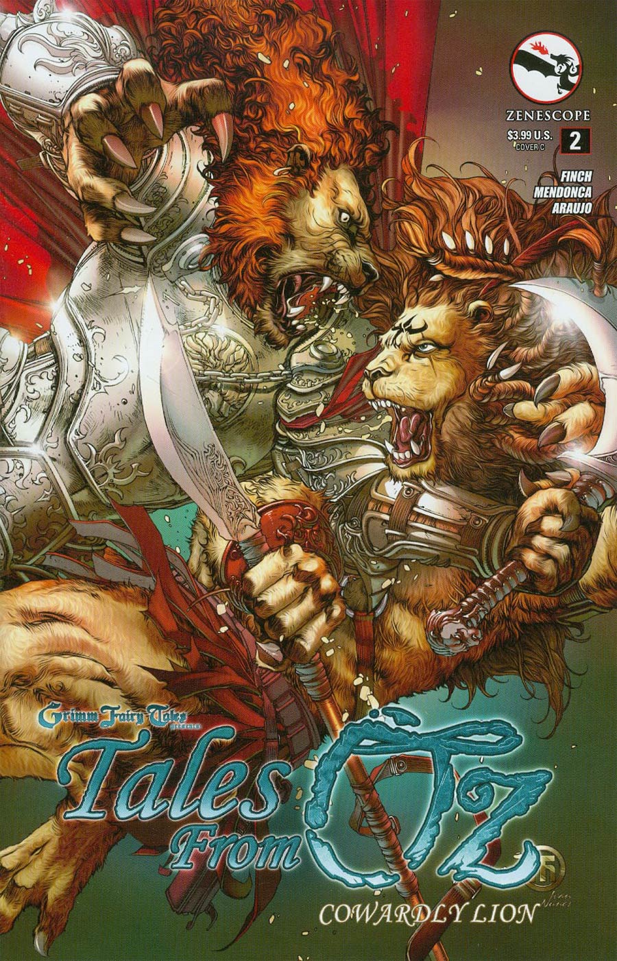 Grimm Fairy Tales Presents Tales From Oz #2 Cowardly Lion Cover C Harvey Tolibao