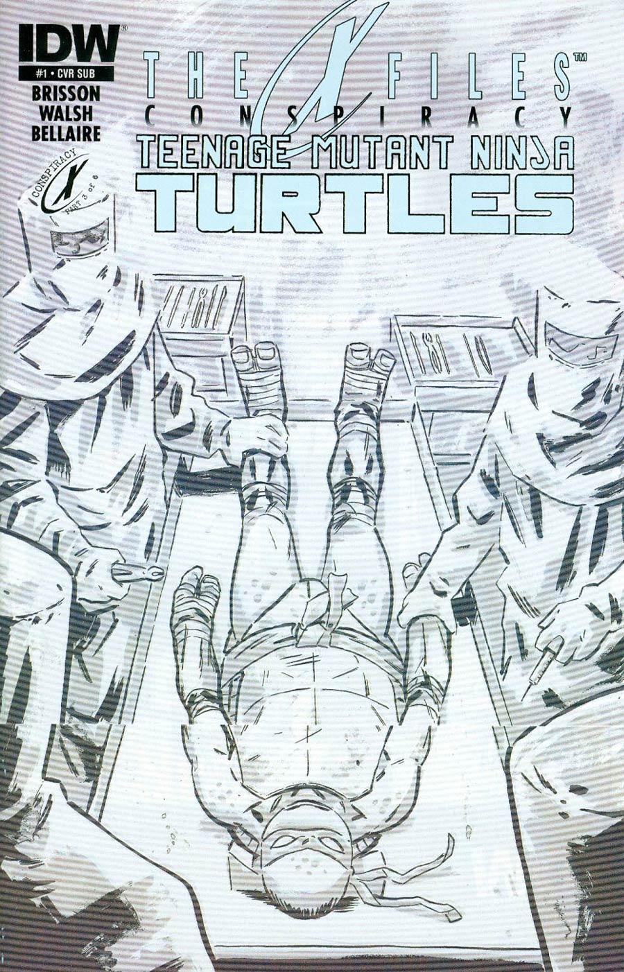 X-Files Conspiracy Teenage Mutant Ninja Turtles #1 Cover B Variant Michael Walsh Subscription Cover