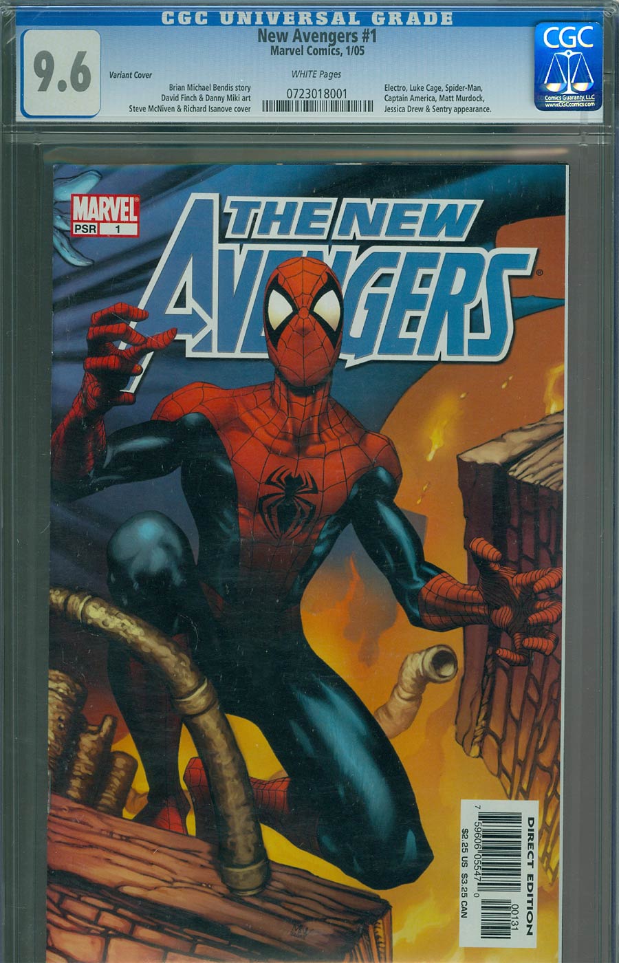 New Avengers #1 Cover J Incentive McNiven Variant Cover CGC 9.6