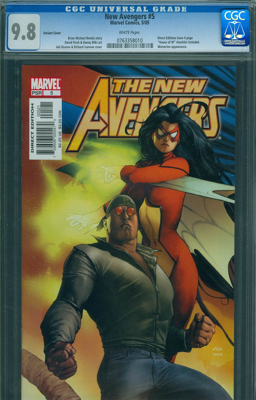 New Avengers #5 Cover C Incentive Granov Variant Cover CGC 9.8