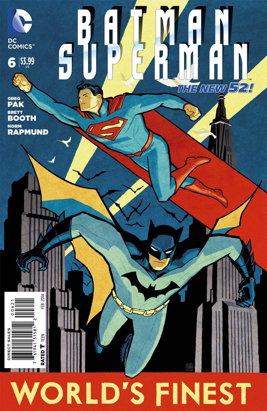 Batman Superman #6 Cover D Incentive Cliff Chiang Variant Cover