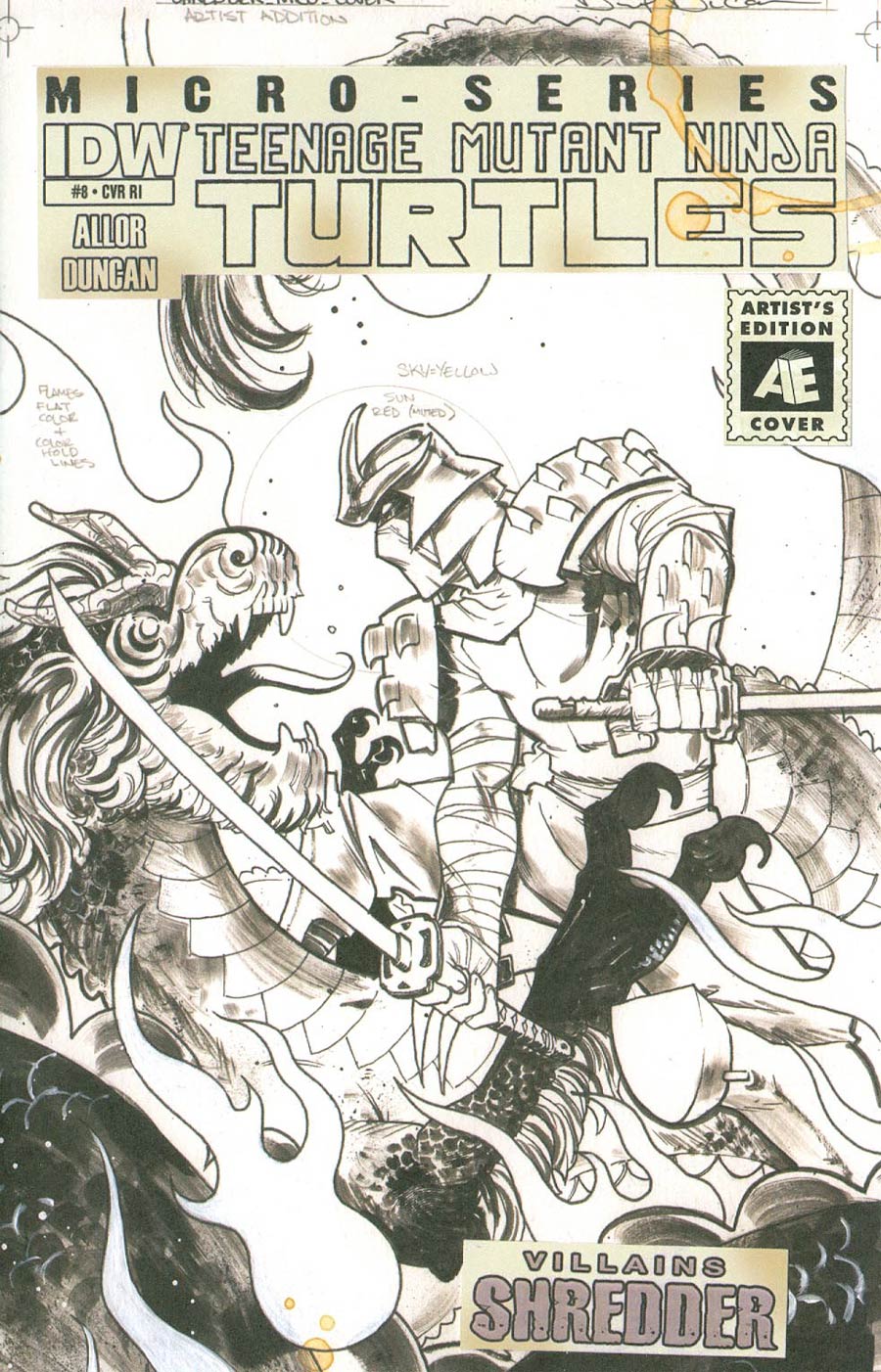 Teenage Mutant Ninja Turtles Villain Micro-Series #8 Shredder Cover C Incentive Dan Duncan Artist Edition Variant Cover