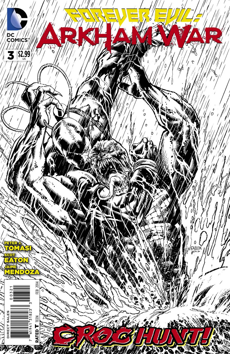 Forever Evil Arkham War #3 Cover B Incentive Jason Fabok Sketch Cover