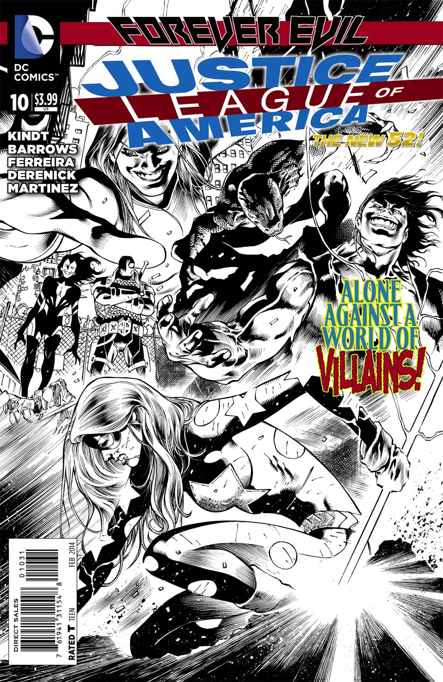 Justice League Of America Vol 3 #10 Cover E Incentive Eddy Barrows Sketch Cover (Forever Evil Tie-In)