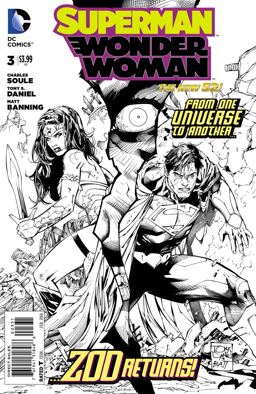 Superman Wonder Woman #3 Cover E Incentive Tony S Daniel Sketch Cover