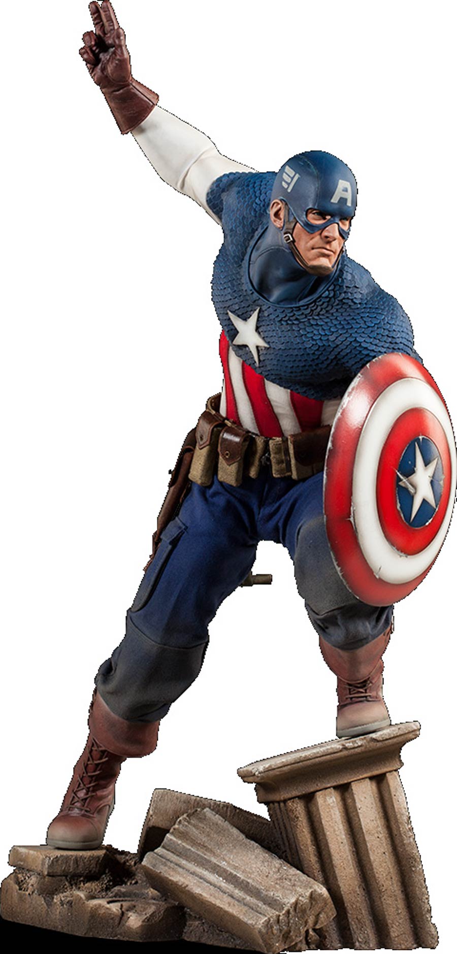 Captain America Allied Charge On Hydra Premium Format Figure