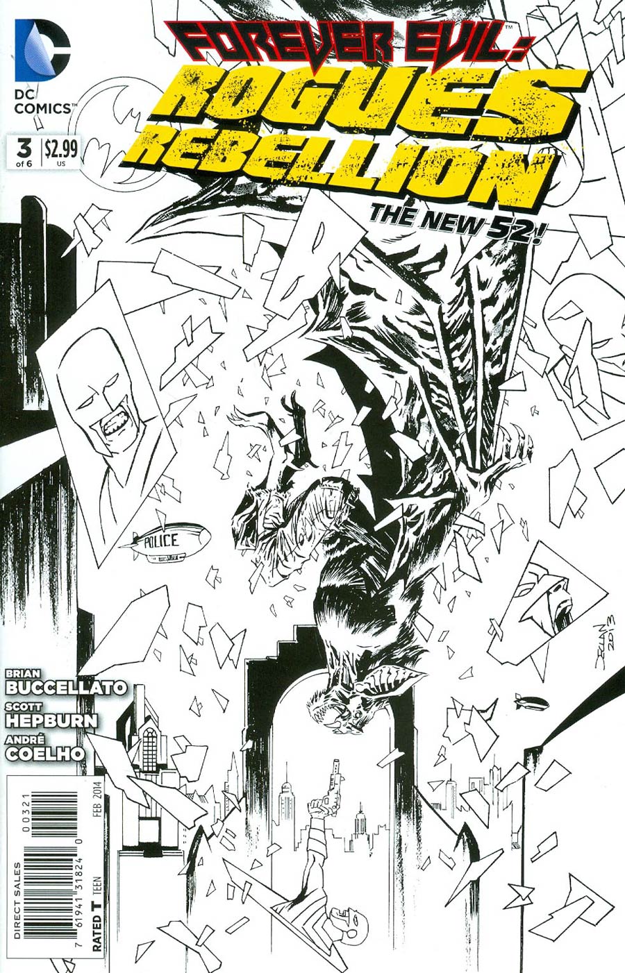 Forever Evil Rogues Rebellion #3 Cover B Incentive Declan Shalvey Sketch Cover