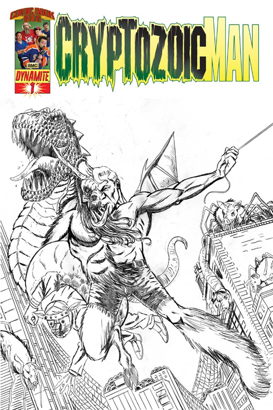 Cryptozoic Man #1 Cover E Ultra-Limited Special Edition Black & White Cover