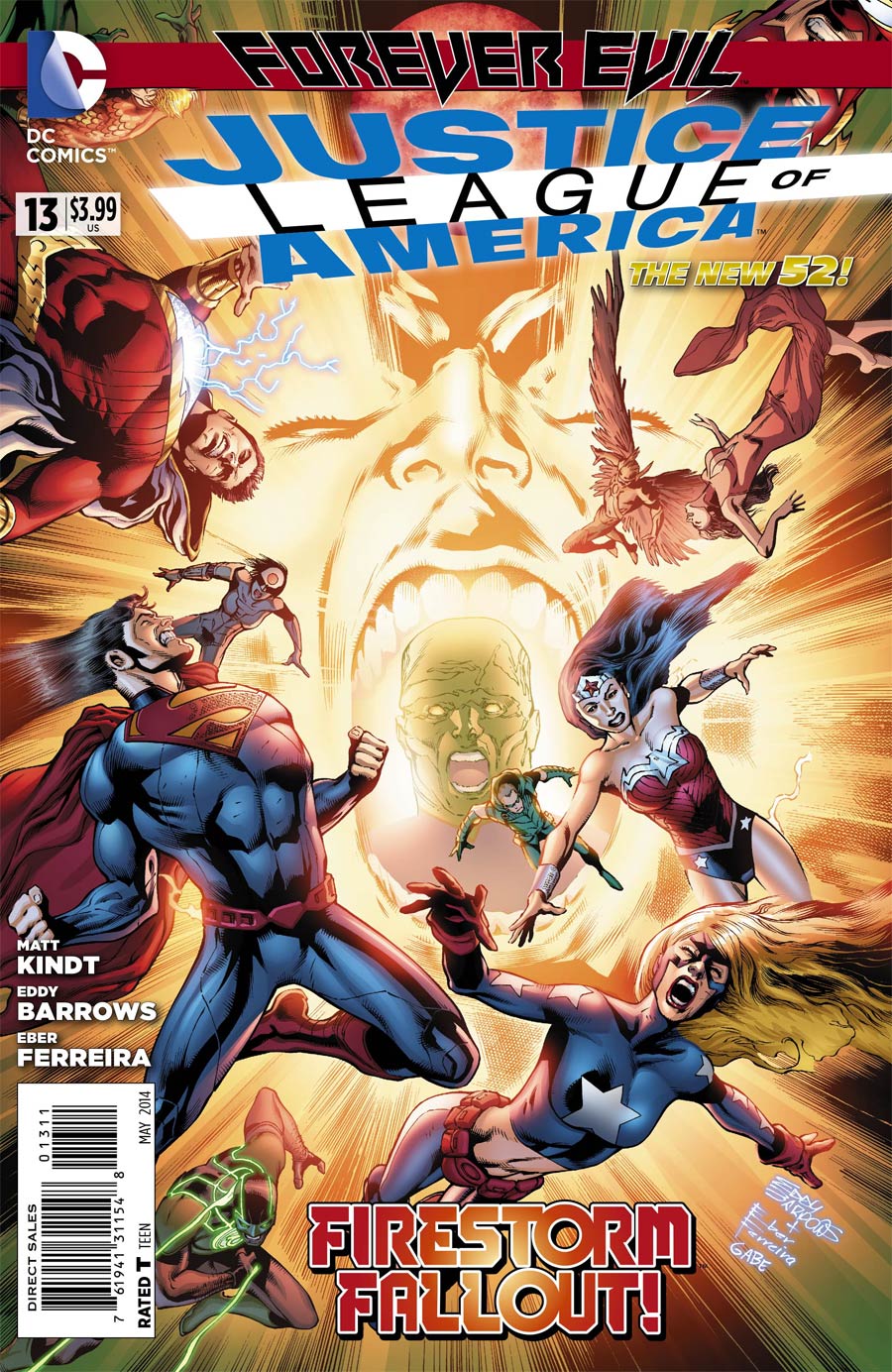 Justice League Of America Vol 3 #13 Cover A Regular Eddy Barrows Cover (Forever Evil Tie-In)