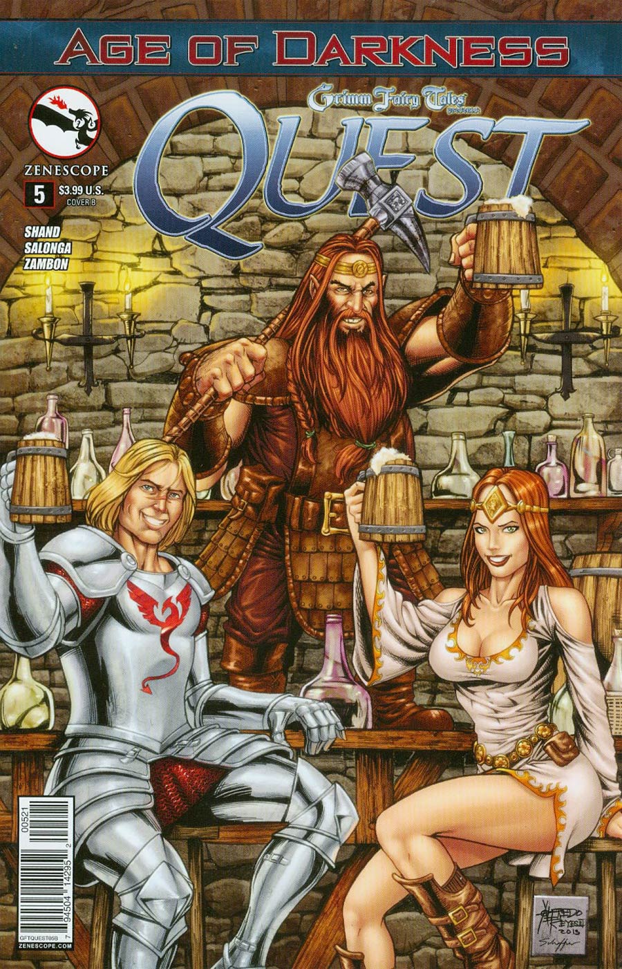 Grimm Fairy Tales Presents Quest #5 Cover B Alfredo Reyes (Age Of Darkness Tie-In)