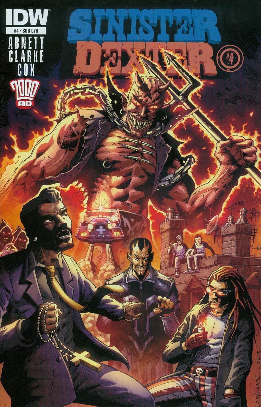 Sinister Dexter #4 Cover B Variant David Millgate Subscription Cover