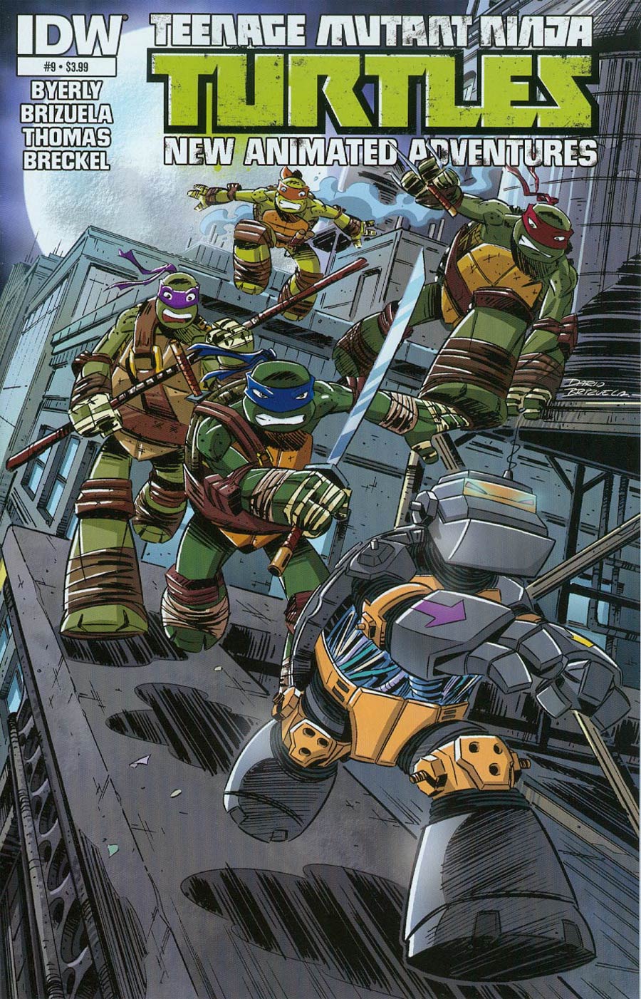 Teenage Mutant Ninja Turtles New Animated Adventures #9 Cover A Regular Dario Brizuela Cover